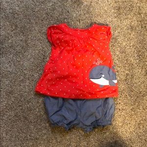 Baby girl whale outfit